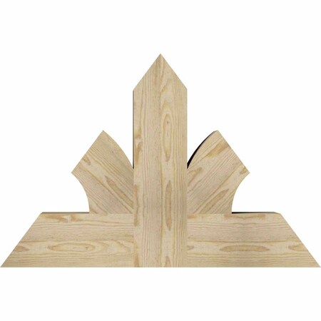 Ekena Millwork Richland Rough Sawn Timber Gable Bracket, Douglas Fir, 36"W x 24"H x 6"D x 6"F, 16/12 Pitch GBW036X24X0606RIC00RDF